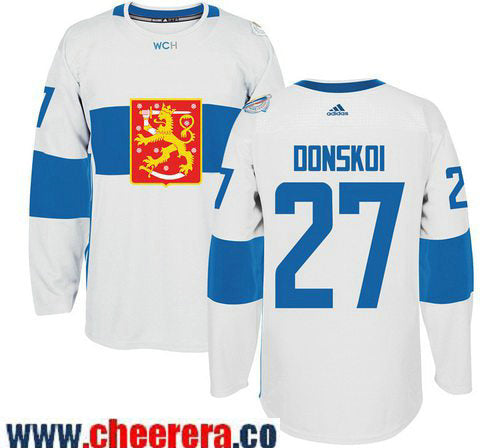 Joonas Donskoi Adidas Team Finland white Game jersey