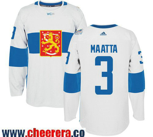 Olli Maatta Adidas Team Finland white Game jersey