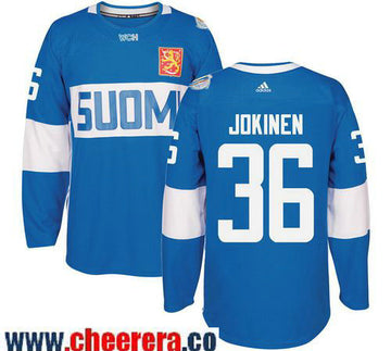Jussi Jokinen Adidas Team Finland blue Game jersey