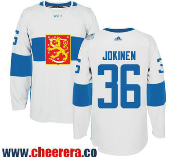 Jussi Jokinen Adidas Team Finland white Game jersey