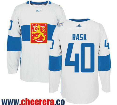 Tuukka Rask Adidas Team Finland white Game jersey