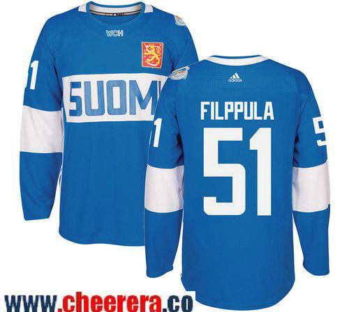 Valtteri Filppula Adidas Team Finland blue Game jersey
