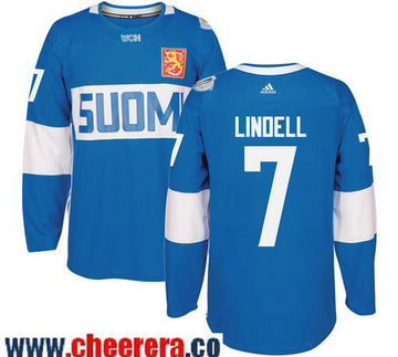Esa Lindell Adidas Team Finland blue Game jersey