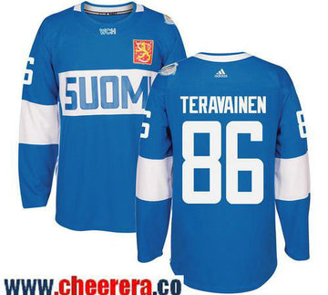 Teuvo Teravainen Adidas Team Finland blue Game jersey