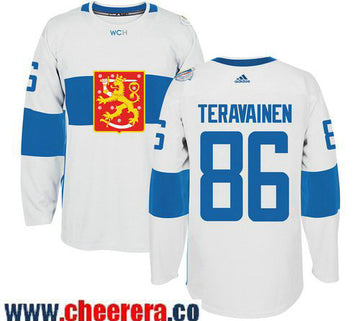 Teuvo Teravainen Adidas Team Finland white Game jersey