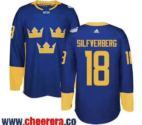 Jakob Silfverberg Adidas Team Sweden blue jersey