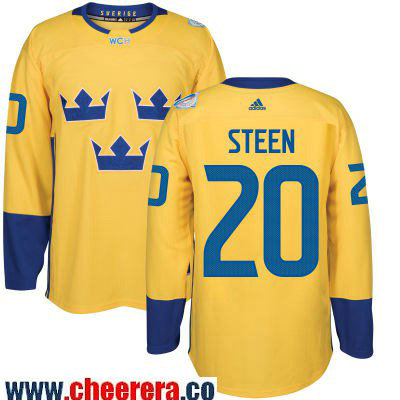 Alexander Steen Adidas Team Sweden yellow jersey