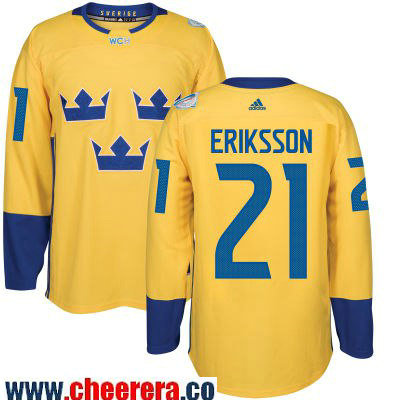 Loui Eriksson Adidas Team Sweden yellow jersey
