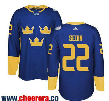 Daniel Sedin Adidas Team Sweden blue jersey