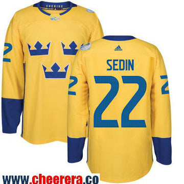 Daniel Sedin Adidas Team Sweden yellow jersey
