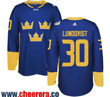Henrik Lundqvist Adidas Team Sweden blue jersey