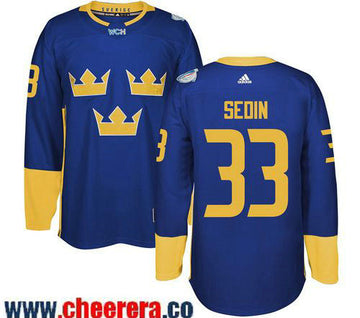 Henrik Sedin Adidas Team Sweden blue jersey
