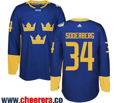 Carl Soderberg Adidas Team Sweden blue jersey