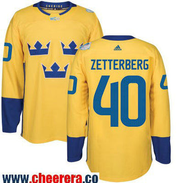Henrik Zetterberg Adidas Team Sweden yellow jersey