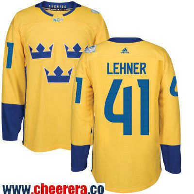 Robin Lehner Adidas Team Sweden yellow jersey