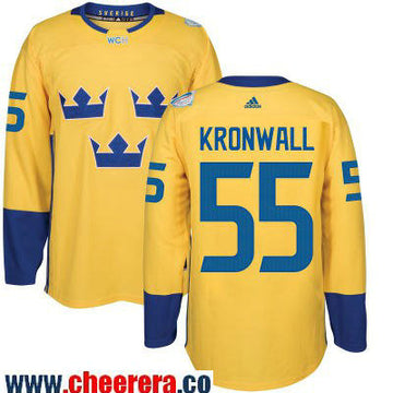 Niklas Kronwall Adidas Team Sweden yellow jersey