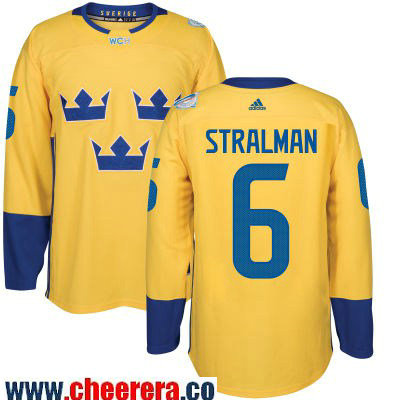 Anton Stralman Adidas Team Sweden yellow jersey