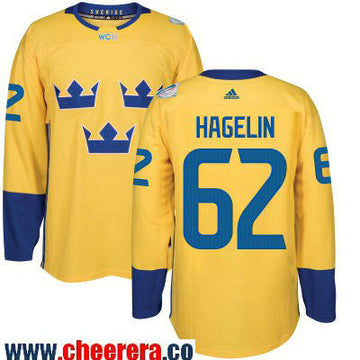 Carl Hagelin Adidas Team Sweden yellow jersey