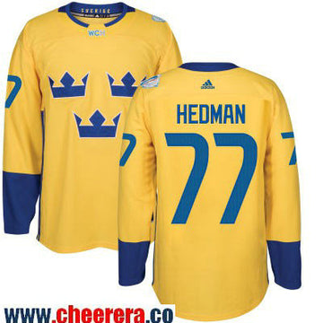 Victor Hedman Adidas Team Sweden yellow jersey