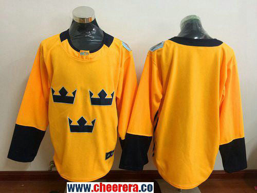 Blank Adidas Team Sweden yellow jersey