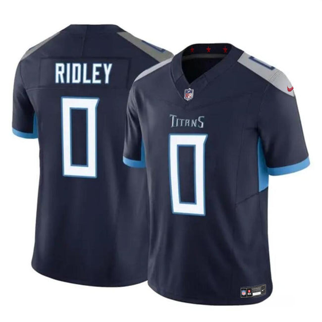 Calvin Ridley Tennessee Titans navy Vapor jersey