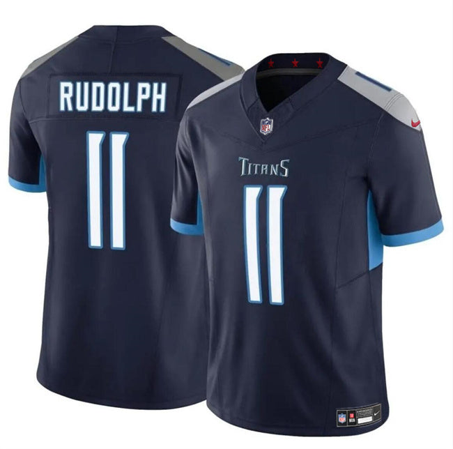 Mason Rudolph Tennessee Titans navy Vapor jersey