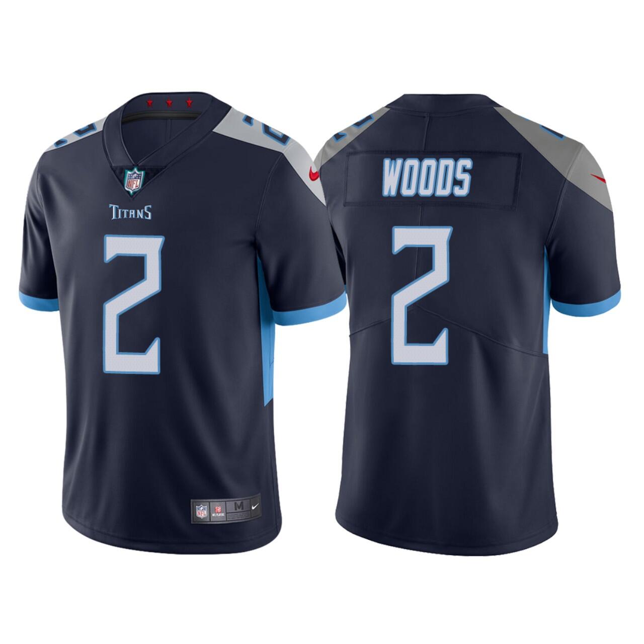 Robert Woods Tennessee Titans navy Vapor jersey