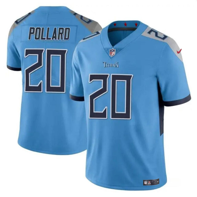 Tony Pollard Tennessee Titans blue Vapor jersey