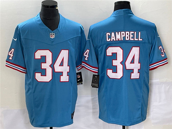 Earl Campbell Tennessee Titans blue Vapor jersey