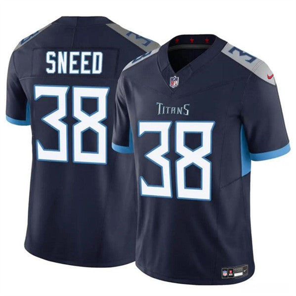 L'Jarius Sneed Tennessee Titans navy Vapor jersey