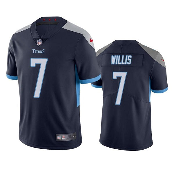 Malik Willis Tennessee Titans navy Vapor jersey