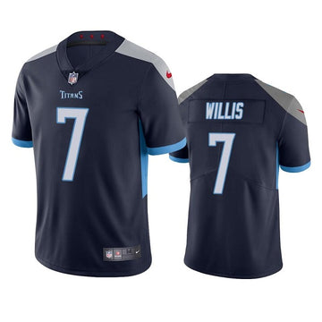 Malik Willis Tennessee Titans navy Vapor jersey