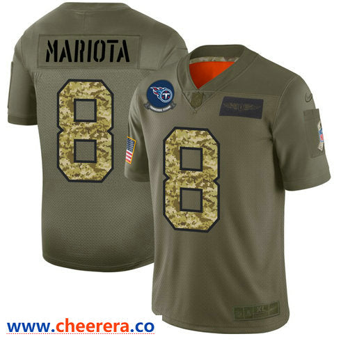 Marcus Mariota Tennessee Titans olive Salute To Service jersey