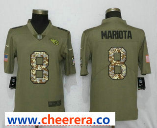 Marcus Mariota Tennessee Titans olive Salute To Service jersey