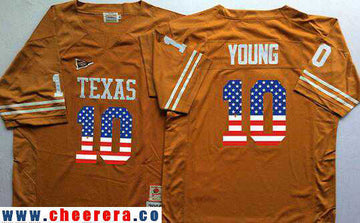 Vince Young Burnt Texas Longhorns orange Fashion jersey