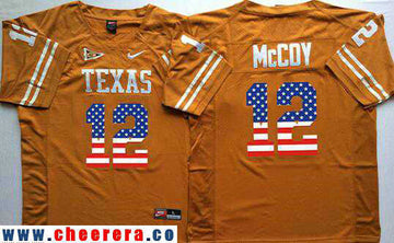 Colt McCoy Burnt Texas Longhorns orange Fashion jersey