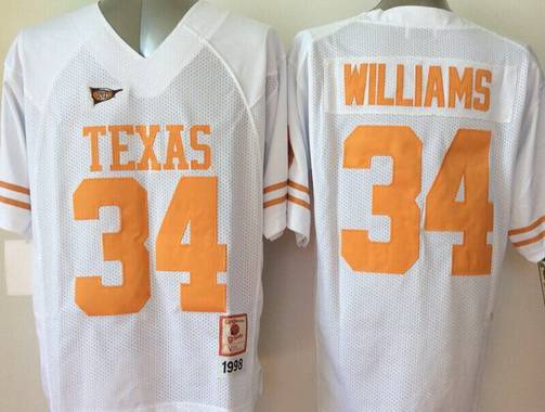 Ricky Williams Texas Longhorns white Throwback jersey