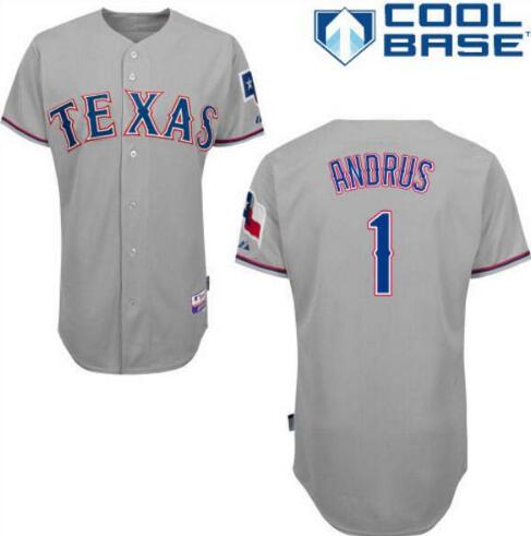 Elvis Andrus Texas Rangers gray Road jersey