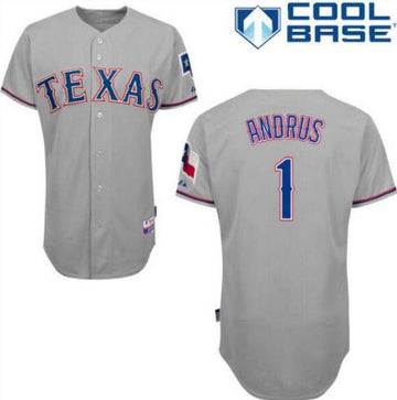 Elvis Andrus Texas Rangers gray Road jersey