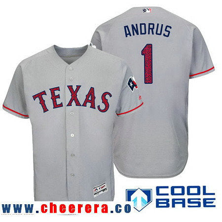 Elvis Andrus Texas Rangers gray Fashion jersey