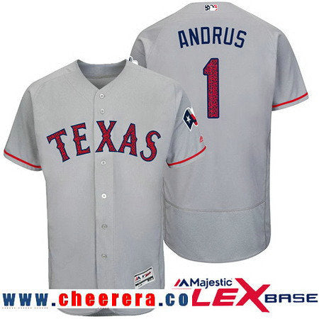Elvis Andrus Texas Rangers gray Fashion jersey