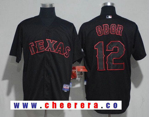 Rougned Odor Texas Rangers black Lights Out jersey