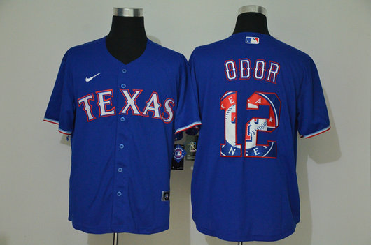 Rougned Odor Texas Rangers royal Fashion jersey