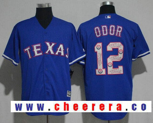 Rougned Odor Texas Rangers royal jersey