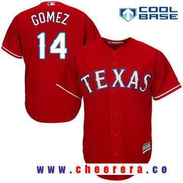 Carlos Gomez Texas Rangers red Alternate jersey