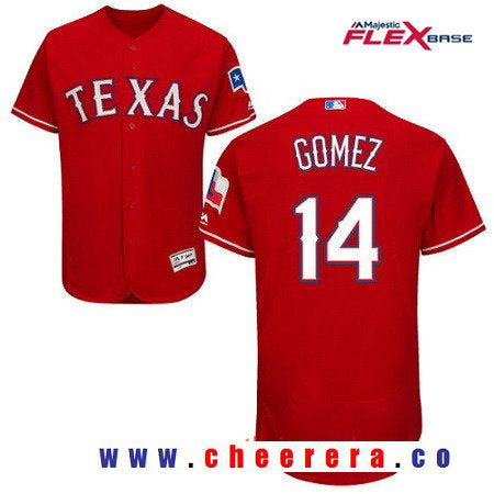 Carlos Gomez Texas Rangers red Alternate jersey