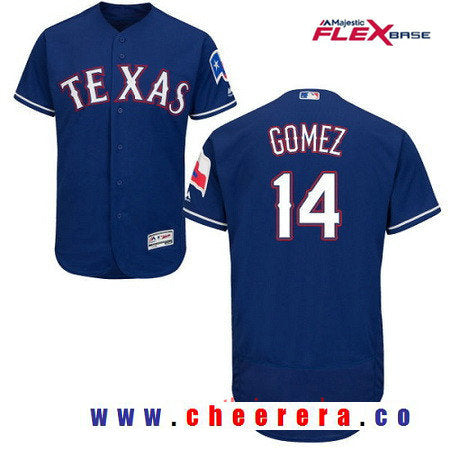 Carlos Gomez Texas Rangers royal Alternate jersey