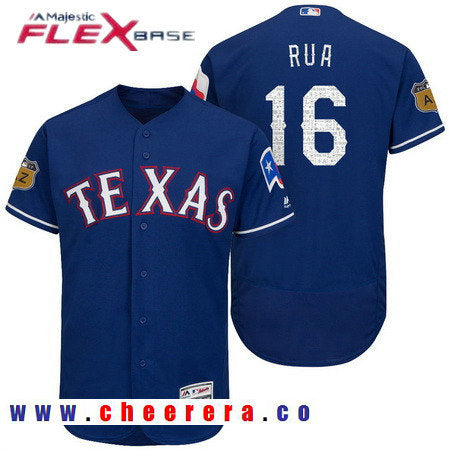 Ryan Rua Texas Rangers royal jersey