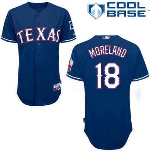 Mitch Moreland Texas Rangers blue jersey