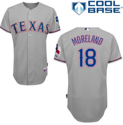Mitch Moreland Texas Rangers gray Road jersey